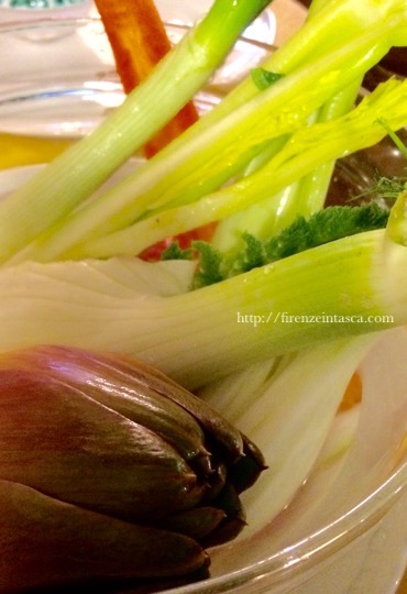 生野菜とオリーブオイル