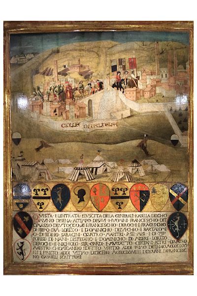 1489年コッレ・ディ・ヴァル・デルサの戦いの絵のビッケルナ